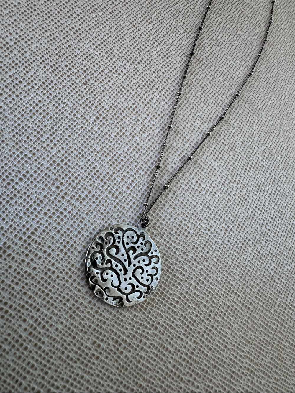 Silpada Silver Filigree Tree of Life Pendant Necklace